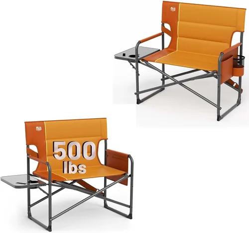 Vista 24 de TIMBER RIDGE Silla de directores extra ancha, sillas de camping plegables