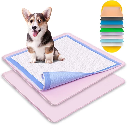 Vista 22 de Skywin TidyFriend - Soporte para orina de perro apto para viajes de hasta 24 x 24 pulgadas, alfombrilla de silicona flexible enrollable con borde