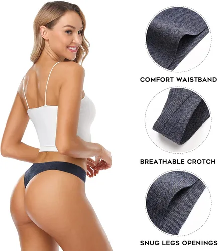 Vista 4 de Wealurre Tanga de algodón transpirable, ropa interior de tiro bajo