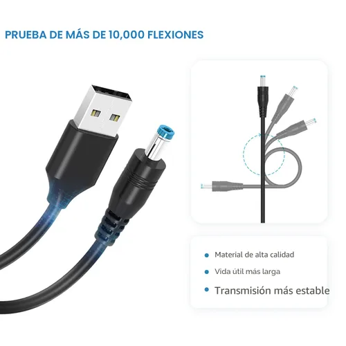 Vista 5 de Powseed Cable de alimentación universal de 5 V, cable de carga USB a CC con 13 enchufes adaptadores para enrutador de cámara web, grabadora, altavoz