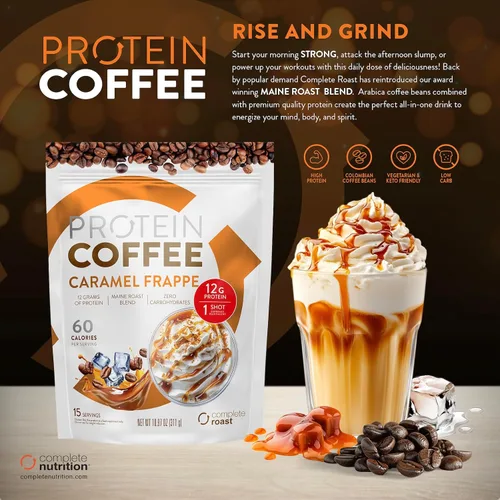 Vista 8 de Complete Roast - Paquete de 3 Frapé de caramelo, café helado y vainilla (frapé de caramelo, café con leche moca, mantequilla de maní moca)