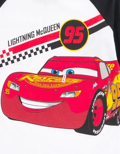 Vista 3 de Disney Pixar Cars Lightning McQueen - Camiseta y pantalones deportivos de rizo francés para niños pequeños a niños grandes