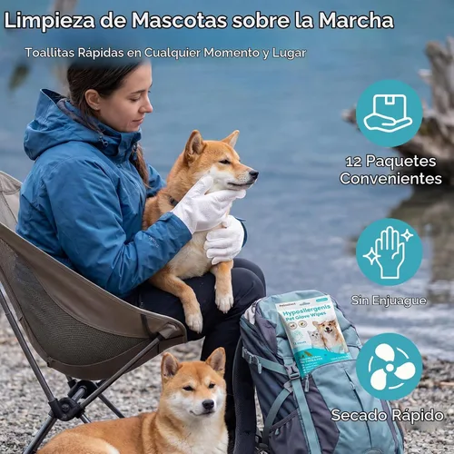 Vista 8 de Toallitas para guantes de mascotas para perros y gatos