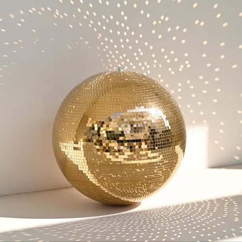 Vista 39 de Yescom Juego de 8 bolas de discoteca de 7/12/16/20/24 pulgadas, bolas de espejo surtidas, decoración de vidrio para colgar para fiestas de los años