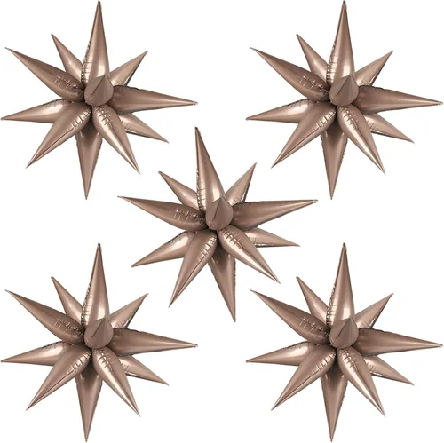Vista 21 de 60 globos de estrella negra, globos de papel de aluminio de estrella de explosión de 12 puntos para Halloween, Navidad, cumpleaños, boda, Negro