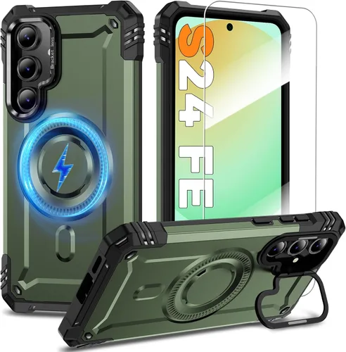 Vista 42 de Funda magnética para Samsung Galaxy S25+ Plus/Galaxy S24+ Plus [Soporte de anillo de cámara integrado] [Protector de pantalla]