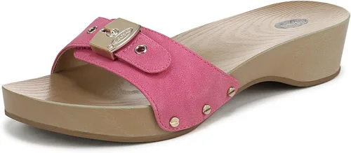 Vista 10 de Dr. Scholl's - Sandalias clásicas de madera sintética para mujer negro serpiente estampado