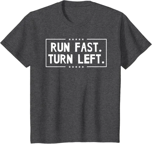 Vista 26 de Run Fast Turn Left - Camiseta para correr de pista y campo