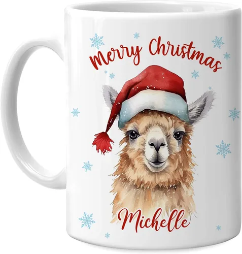 Vista 49 de Hyturtle Regalos personalizados para amantes de los osos – Taza de café de cerámica con nombre personalizado de oso con sombrero de Papá Noel