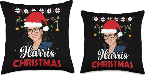 Vista 3 de Harris Christmas Kamala VP Vice President Funny Harris - Almohada de Navidad, 18 x 18 pulgadas, multicolor