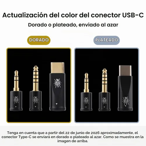 Vista 3 de Linsoul Kiwi Ears x B_Media Terras IEM Cable, 0.1 in/0.2 in/USB Tipo-C