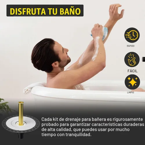 Vista 7 de Kit de drenaje de bañera independiente Paikalo Simplify Installation of Freestanding Bathtub Drains , Free Standing Tub Drain Kits, 12 Inch Flange