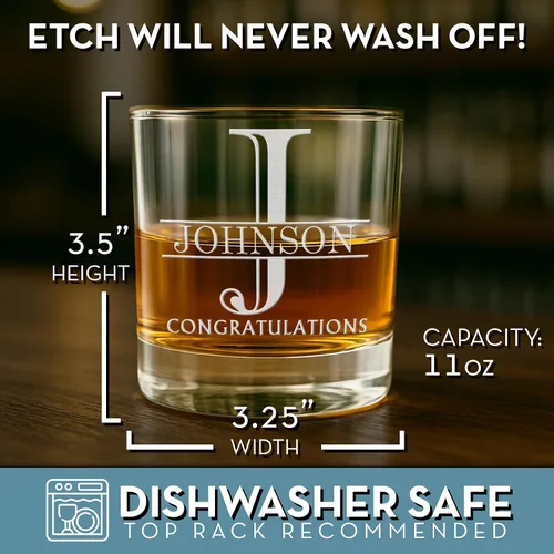 Vista 2 de Vaso de whisky personalizado para el Día del Padre, 11 onzas, regalos de whisky personalizados para hombres, vidrio borbón grabado, regalos