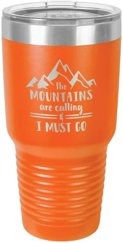 Vista 12 de Las motos están llamando y tengo que ir grabado 30 oz vaso de acero con recubrimiento de polvo grabado láser taza de viaje de camello polar sin BPA