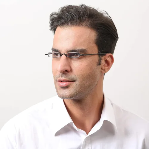 Vista 5 de Lentes de lectura ultra pequeños para hombres y mujeres, lectores de bolsillo delgados con clip para bolígrafo, carcasa de metal, bisagra