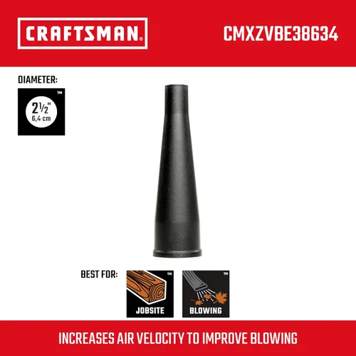 Vista 2 de CRAFTSMAN CMXZVBE38634 Accesorio de Válvula de Soplado Concentrado de 2 1/2 Pulgadas para Aspiradora de Taller Húmeda y Seca, Accesorio