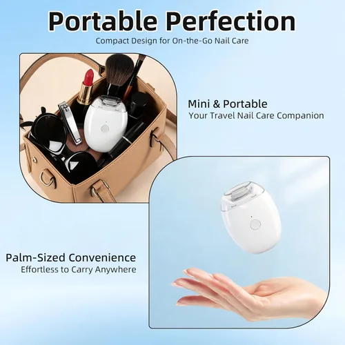 Vista 4 de Amoladora de uñas automática universal, molinillo de uñas automático, amoladoras inteligentes de uñas, bajo ruido, con luz LED y 3 velocidades