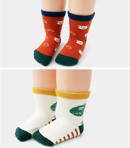 Vista 5 de Calcetines antideslizantes para bebé con agarres para niños y niñas