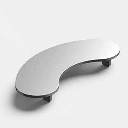 Vista 9 de Solid Wooden Curved Corner Monitor Stand – 2 Heights & 2 Sizes Arc Screen Riser for Desk Office Desktop Blanco