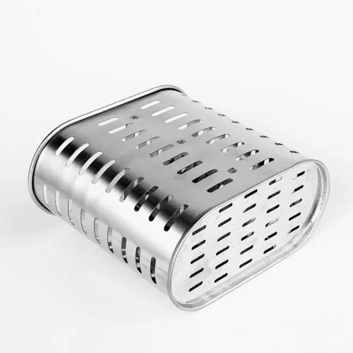 Vista 4 de Escurridor de utensilios de malla autoadhesivo, 2 compartimentos, palillos, cuchara, tenedor, cuchillo, escurridor de cubiertos, acero inoxidable 304