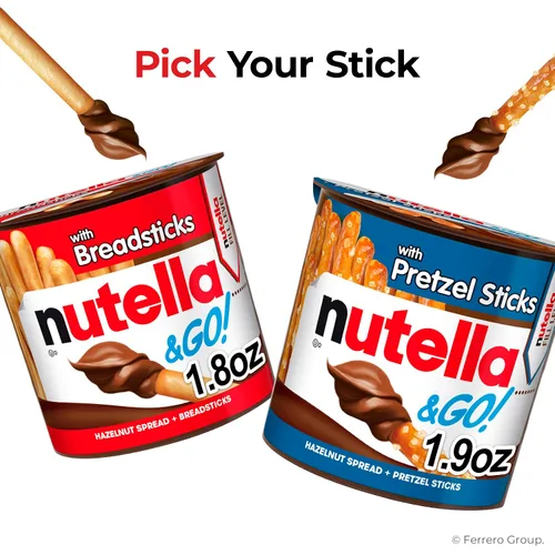 Vista 8 de Nutella & Go Kids Snacks para niños, crema de avellana, paquete de 40, 1.8 onzas