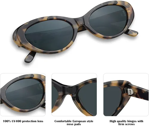 Vista 5 de ZENNI - Gafas de sol polarizadas con bloqueo de luz azul de ojo de gato para mujer, protección UV