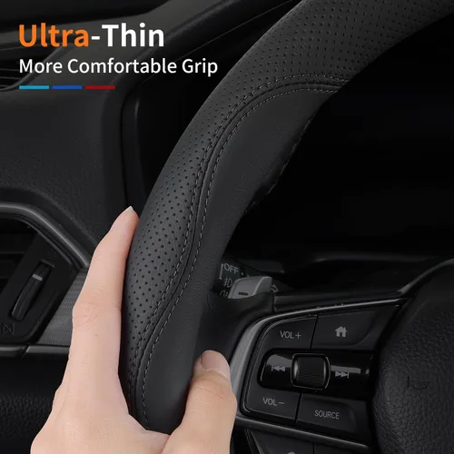 Vista 5 de XHRING Funda para volante de automóvil para Ford F150 F250 F350 Super Duty Expedition Toyota Tacoma Tundra 4Runner RAM 1500 2500 3500 Lexus GX Grand