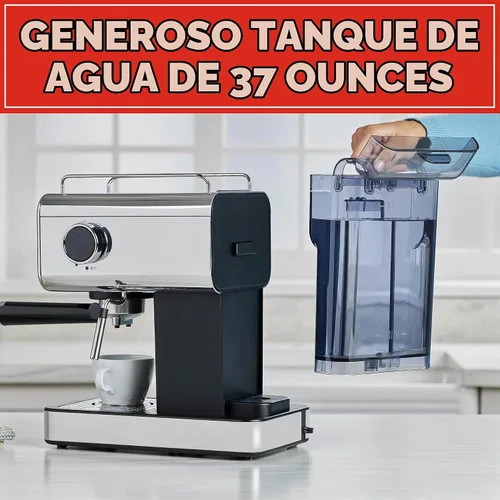 Vista 5 de Emeril Lagasse Pro Espresso Machine, bomba de presión de 15 bar