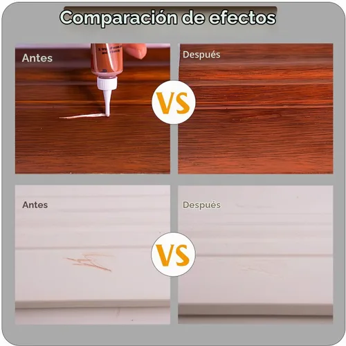 Vista 6 de NADAMOO - Kit de reparación de muebles de madera para reparación de arañazos de madera, kit de retoque de muebles, cubierta de superficie