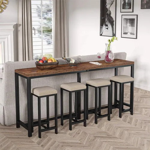 Vista 2 de Tribesigns - Mesa de consola extralarga de 70.9 pulgadas detrás del sofá, mesa de sofá de fácil montaje para espacios pequeños de sala de estar