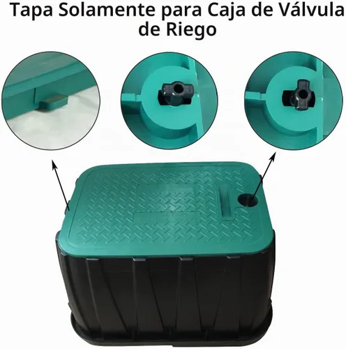 Vista 2 de Tapa de caja de válvula de 12 x 17 pulgadas, tapa de repuesto rectangular para riego exterior