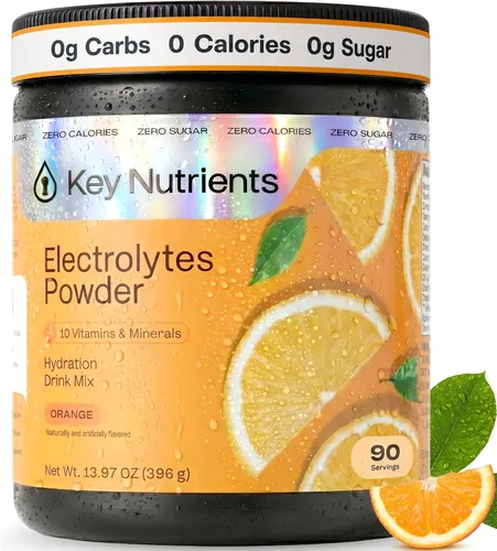 Vista 15 de KEY NUTRIENTS Electrolitos en polvo sin azúcar, limonada de maracuyá con 6 electrolitos y minerales, fibra prebiótica y polvos de hidratación
