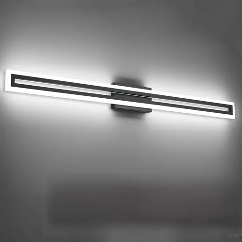 Vista 36 de SOLFART Luces de tocador de baño sobre espejo 14W 60 cm Luz de baño moderna negra 6000K ND