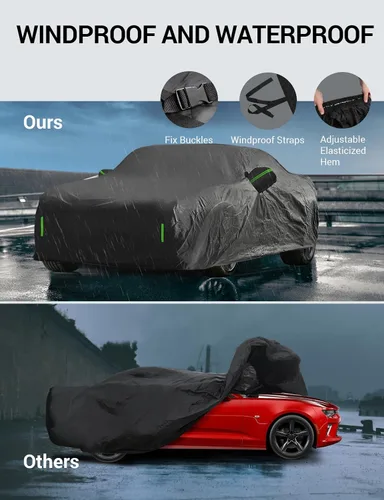 Vista 5 de Proadsy - Funda para auto de 6 capas compatible con Nissan Altima 1998-2024 2025 2026, a prueba de viento, para todo tipo de clima, impermeable