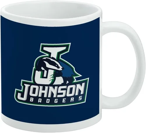 Vista 311 de Taza de cerámica con el logotipo principal de la Universidad Rider, taza de regalo novedosa para café, té y bebidas calientes, 11oz, blanca