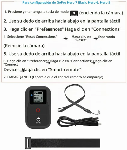 Vista 7 de Suptig Control remoto WiFi compatible con GoPro Hero 8/7/6/5/4/3+/Session - Control remoto inalámbrico impermeable (negro)