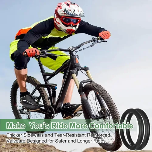 Vista 6 de 2 Pack of Fat Tire Bike Inner Tubes, 20/24/26 X4.0 Heavy Duty Bike Tube, Inner Tube with 32mm Schrader Valve for Snow Mountain Bike E-Bike