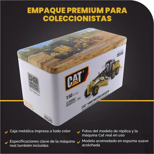 Vista 6 de Diecast Masters 1:50 Caterpillar 14M3 Motoniveladora High Line Series Cat Trucks & Construction Equipment Scale Model Collectible 85545