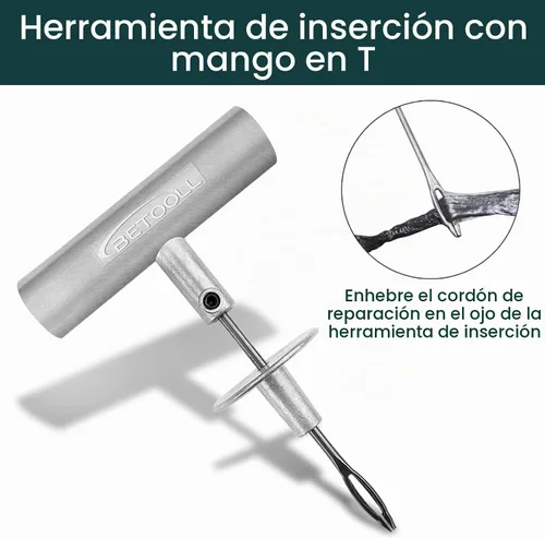Vista 3 de Kit de reparación de neumáticos, juegos de 2-24 piezas, kit profesional resistente universal de emergencia para reparación de neumáticos planos