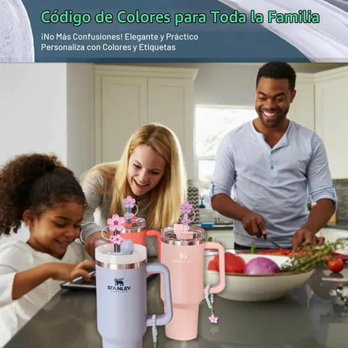 Vista 6 de Stanley - Juego de popotes de repuesto para vasos de 40 y 30 onzas, con 2 fundas para popotes, 2 dijes y 1 cepillo de limpieza, kit de pajitas