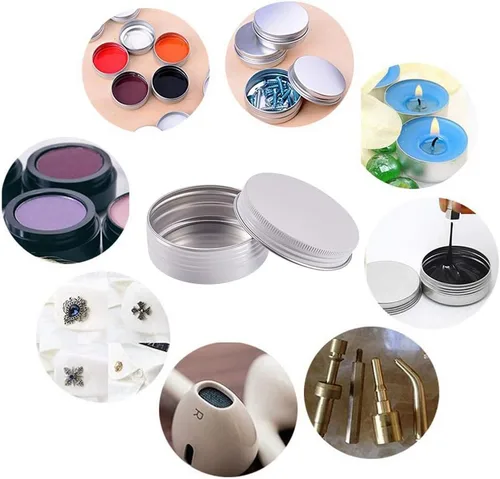 Vista 6 de BENECREAT Paquete de 14 latas de lata de 2 onzas con tapa de rosca redonda de aluminio con tapa de tornillo, ideal para almacenar especias, dulces 2