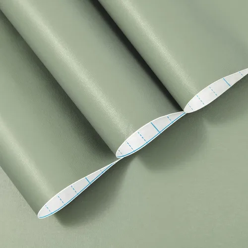 Vista 6 de practicalWs Papel tapiz de color verde salvia, papel de contacto verde para pegar y despegar, 17.7 x 118.1 pulgadas, papel tapiz removible de vinilo