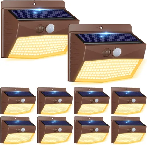 Vista 22 de Peasur 1 paquete de luces solares con sensor de movimiento para exteriores