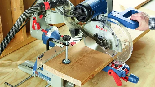 Vista 7 de BOSCH CM10GD - Sierra ingletadora compacta de 15 amperios con cable de 10 pulgadas de doble bisel deslizante con hoja de sierra de carburo de 60