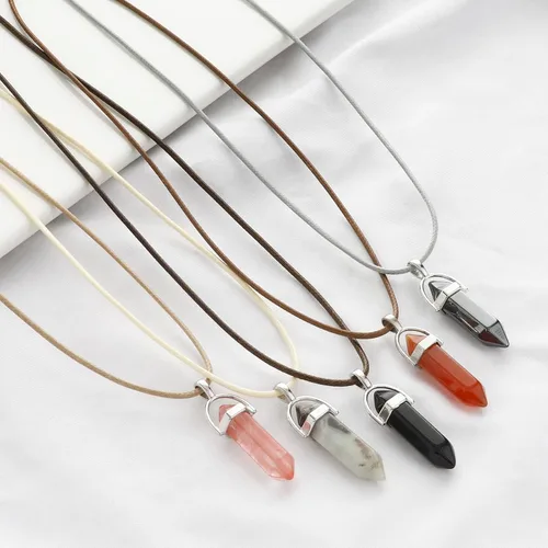 Vista 5 de 100 piezas de cordón encerado para collar con cierre, collar a granel, cuerda, pulsera, cuerdas para hacer joyas, colgantes, suministros