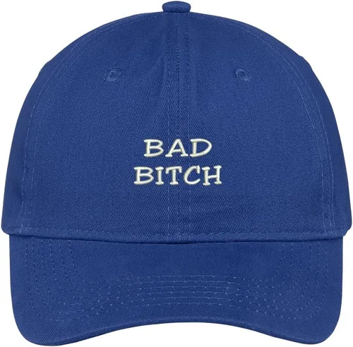 Vista 7 de Trendy Apparel Shop Bad Bitch - Gorra de béisbol bordada 100% de algodón cepillado de calidad