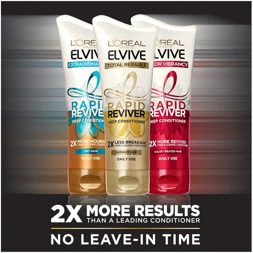 Vista 5 de L'Oreal Paris Elvive Total Repair 5 Rapid Reviver - Acondicionador profundo, repara el cabello dañado, sin tiempo de dejación, protector térmico