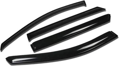 Vista 13 de Auto Dynasty 4 unidades de protector de lluvia para ventana con cinta adhesiva compatible con Sportage 2005-2010, acrílico