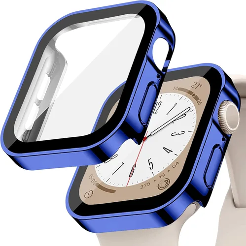 Vista 14 de Protección de Pantalla EIHAIHIS para Apple Watch Funda Serie 11 10 9 SE 8 7 6 5 4 40mm 44mm 41mm 45mm 42mm 46mm Vidrio Templado Impermeable PC