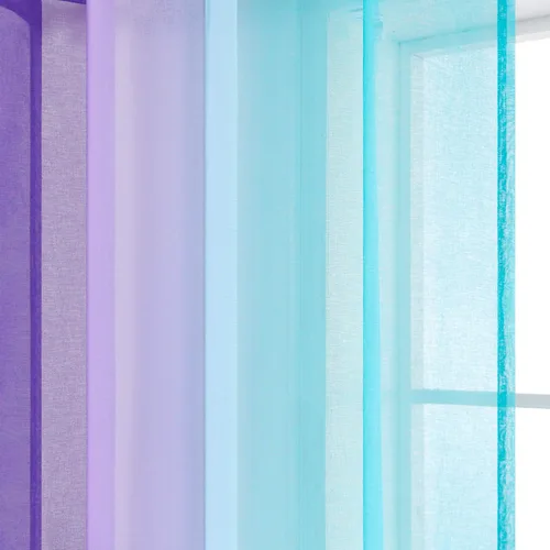 Vista 7 de KOUFALL - Cortinas cortas transparentes de 45 pulgadas de largo para decoración de baño, juego de 2 paneles con bolsillo para barra, cortinas